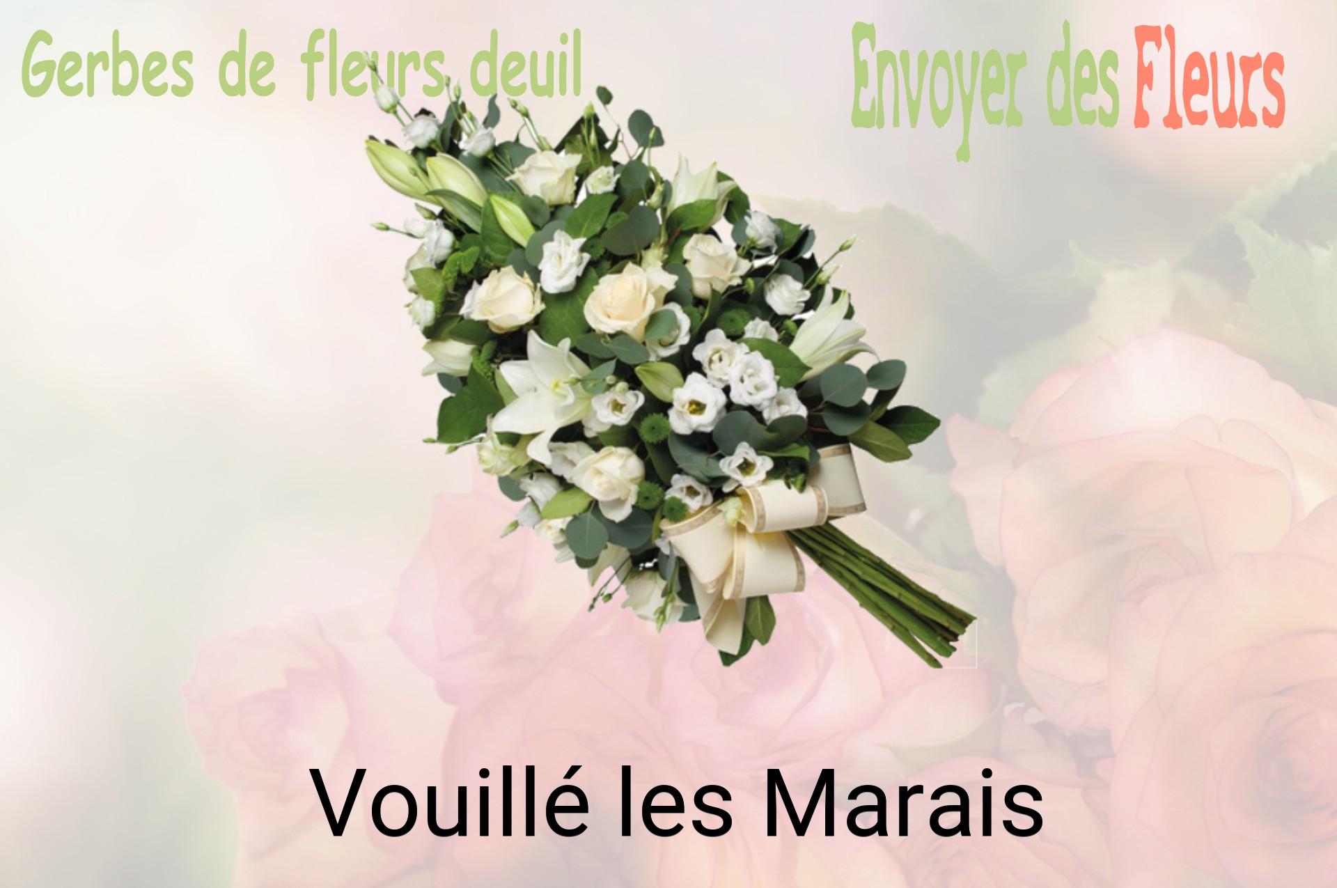 Gerbe de fleurs de deuil livrée à Vouillé-les-Marais
